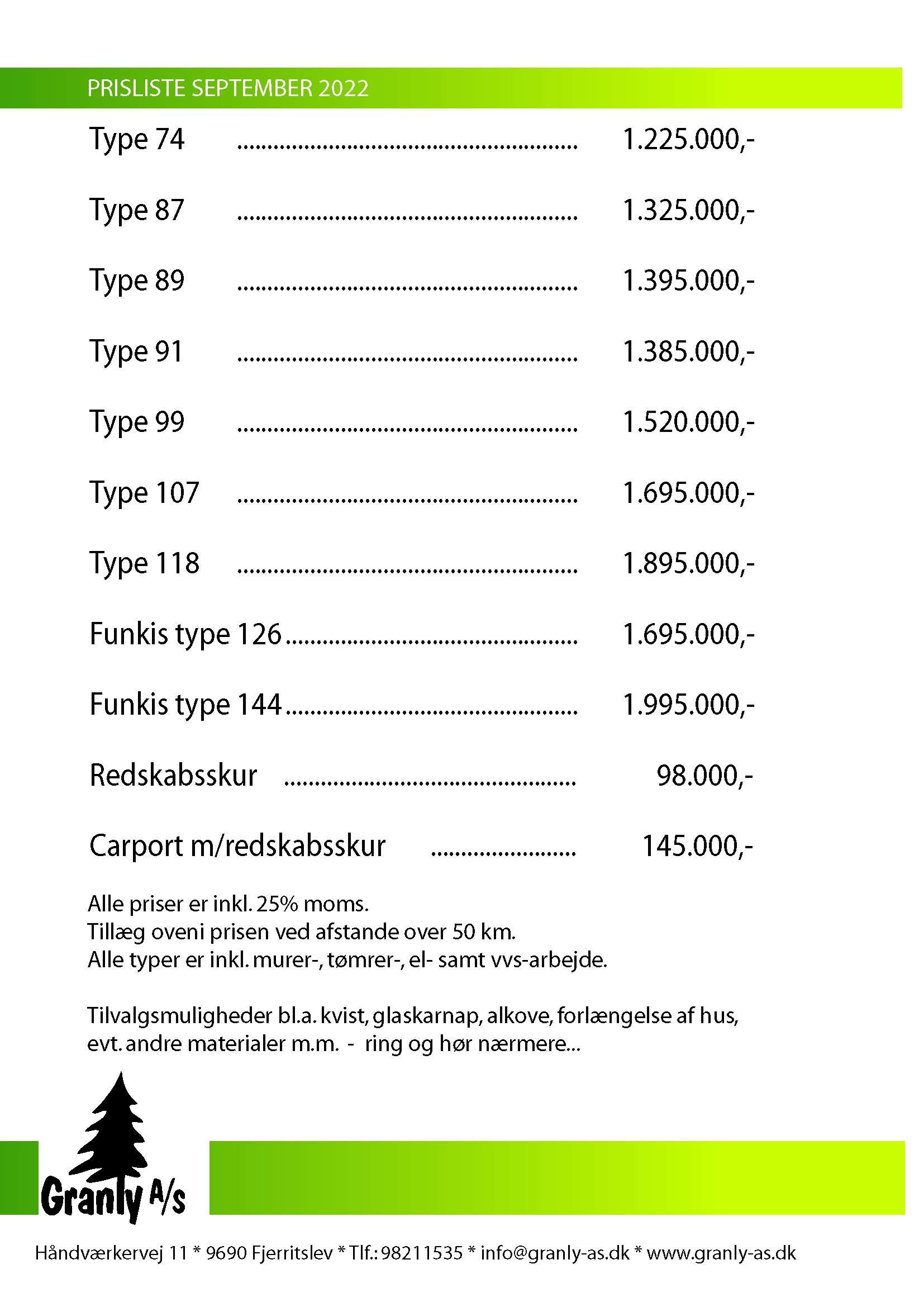 brochure prisliste september 2022